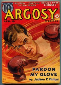 Argosy Pulp April 16 1938- Red Star of Tarzan part 5- Burroughs