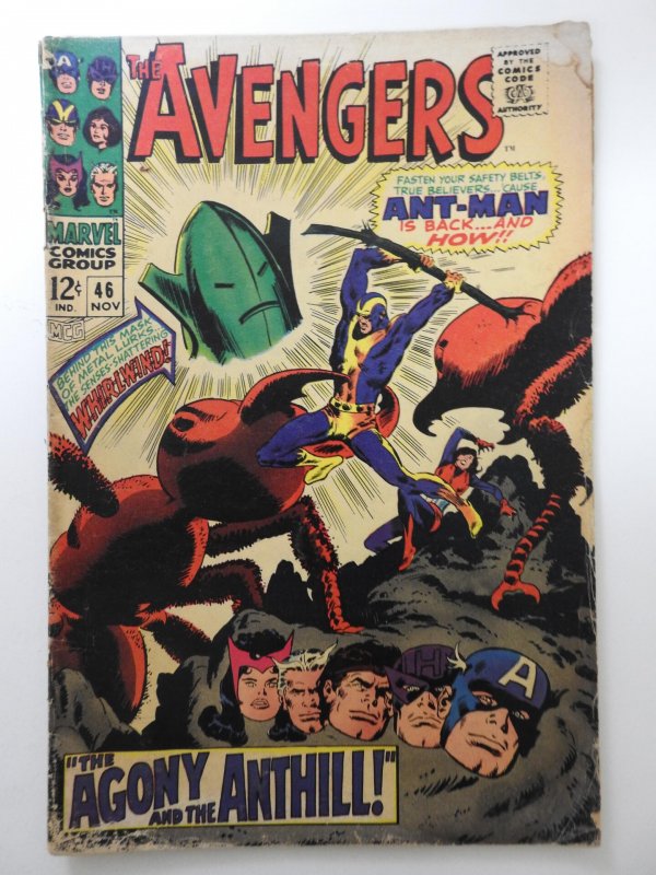 The Avengers #46 (1967) The Agony and The Anthill! Solid VG- Condition!