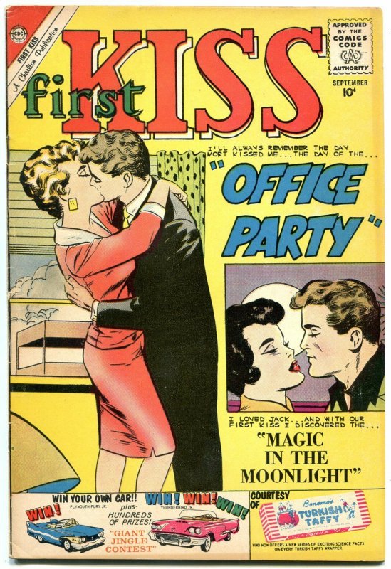 First Kiss #16 1960- Silver Age Charlton Romance- Office Party F/VF