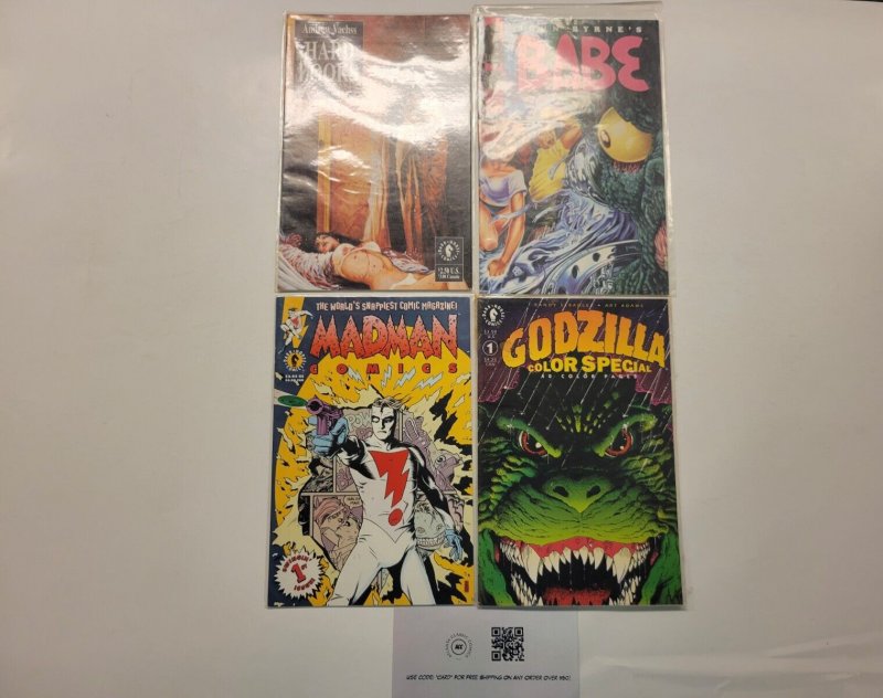 4 Dark Horse Comics #3 Hard Looks + #2 Babe + #1 Godzilla + #1 Madman 46 LP4