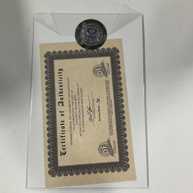 Life with Archie 36 Signed by Mike Allred Variant Dynamic Forces COA NM