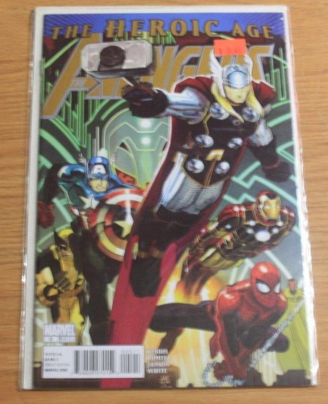 AVENGERS # 5  2010  MARVEL THE HEROIC AGE  THOR WOLVERINE IRONMAN SPIDERMAN