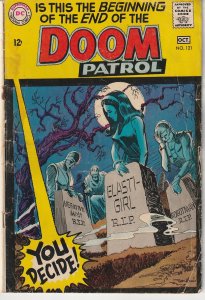 Doom Patrol #121 (1968)  The Death of The Doom Patrol !