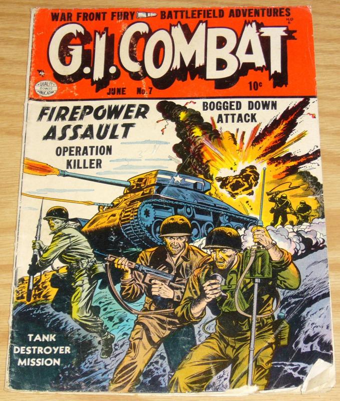 G.I. Combat #7 GD june 1953 - golden age quality comics - golden age war 