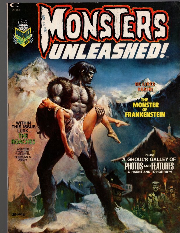 Monsters Unleashed! #2 (1973) THE MONSTER OF FRANKENSTEIN Boris Valejo Cover