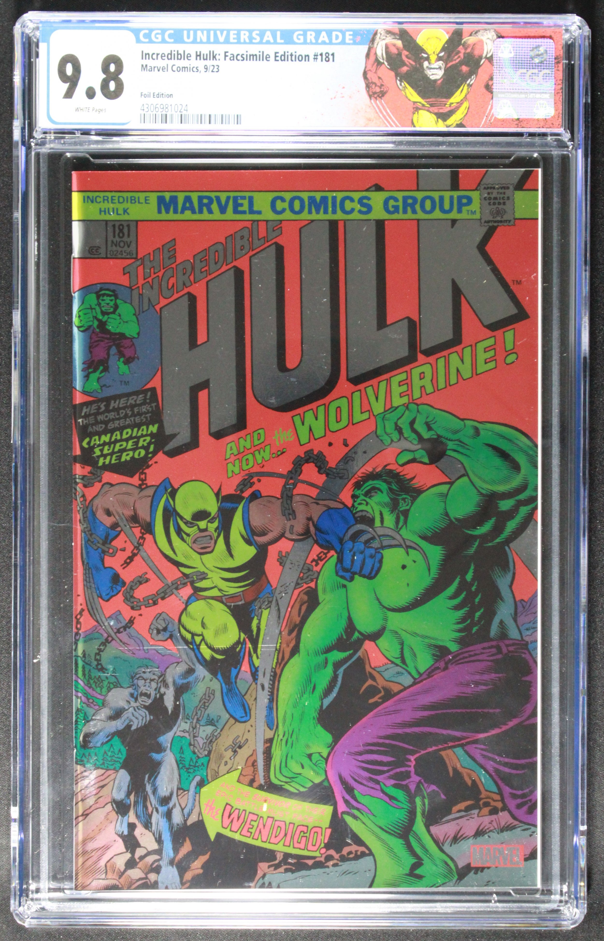 The Incredible Hulk #181 Facsimile Foil (2023) CGC 9.8 | Comic