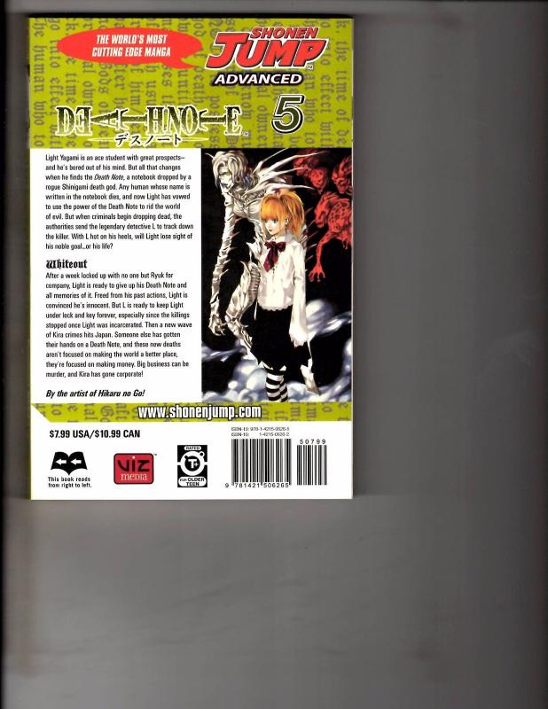 Death Note Vol. # 5 Shonen Jump Advanced Viz Media Manga Comic Book Anime AB1