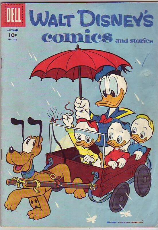 Comics and Stories, Walt Disney's #182 (Nov-55) VG Affordable-Grade Donald Du...