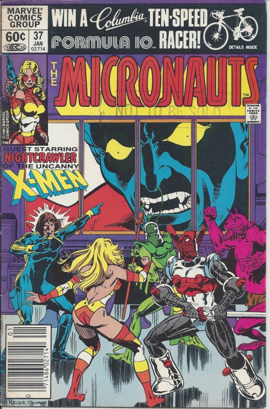 The Micronauts #37 (Jan 1982) - guest starring Nightcrawler & the X-Men