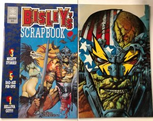 BISLEYS SCRAPBOOK (1993) both variants -stories & pinups; variant has Octane cvr