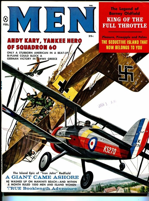 Men 2/1960-Atlas-WWII-Kunstler-Copeland-Cohen-WWI air war-VF/NM