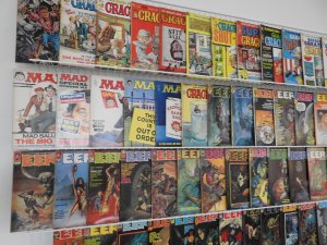 Huge Lot 77 Magazines W/ MAD, Cracked, Eerie Avg VG/FN Condition!