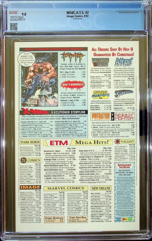 WildC.A.T.s: Covert Action Teams #2 Prism Foil Cover (1992) - CGC 9.8