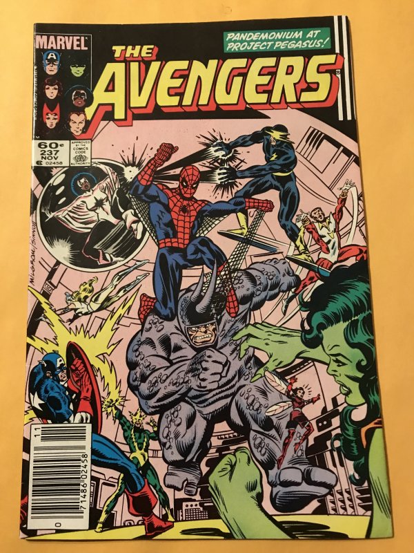 THE AVENGERS #237 : Marvel 11/83 Fn/VF; Rhino, Electro story, Newsstand