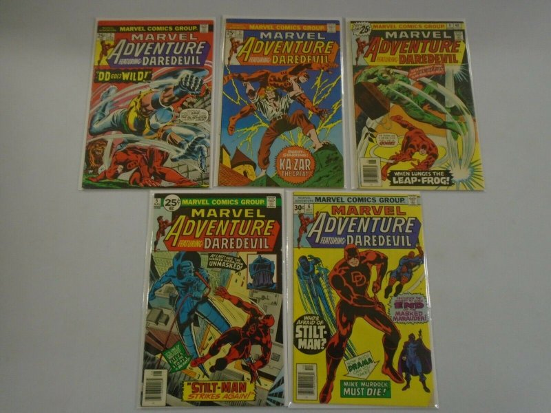 Marvel Adventure featuring Daredevil run #2-6 4.0 VG (1976)