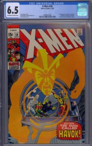 X-MEN #58 CGC 6.5 1ST HAVOK SENTINELS MESMERO LIVING PHAROAH NEAL ADAMS