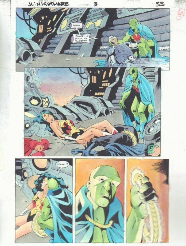 Justice League: A Midsummer's Nightmare #3 p.33 Color Guide Art - by John Kalisz