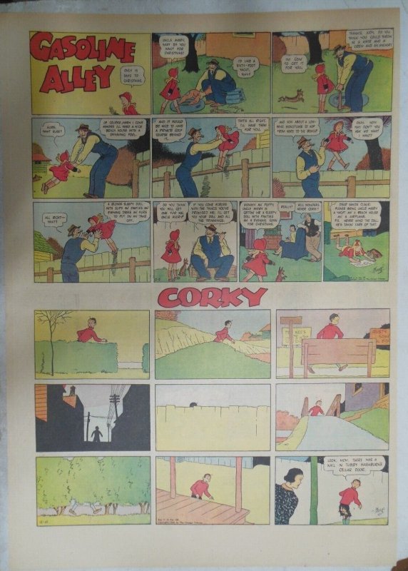 Gasoline Alley Sunday Page by Frank King 12/8/1940 Full Page ! 15 x 22 inches