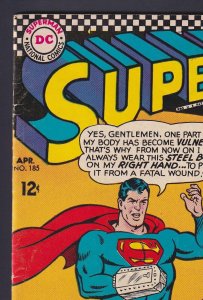 Superman #185 5.5 FN- DC Comic - Apr 1966