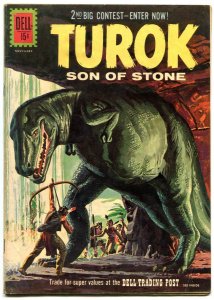 TUROK SON OF STONE #25 GLOSSY DINOSAUR COVER 1961 DELL VG