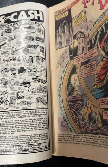 Doctor Strange #1 (1974)first solo in his own book70s.
