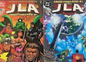 JLA#28-31 VF/NM LOT 1999 'CRISIS TIMES FIVE' GRANT MORRISON DC COMICS