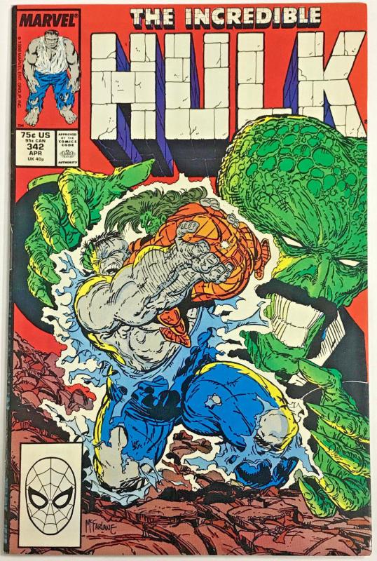 INCREDIBLE HULK#342 FN/VF 1988 TODD MCFARLANE MARVEL COMICS 