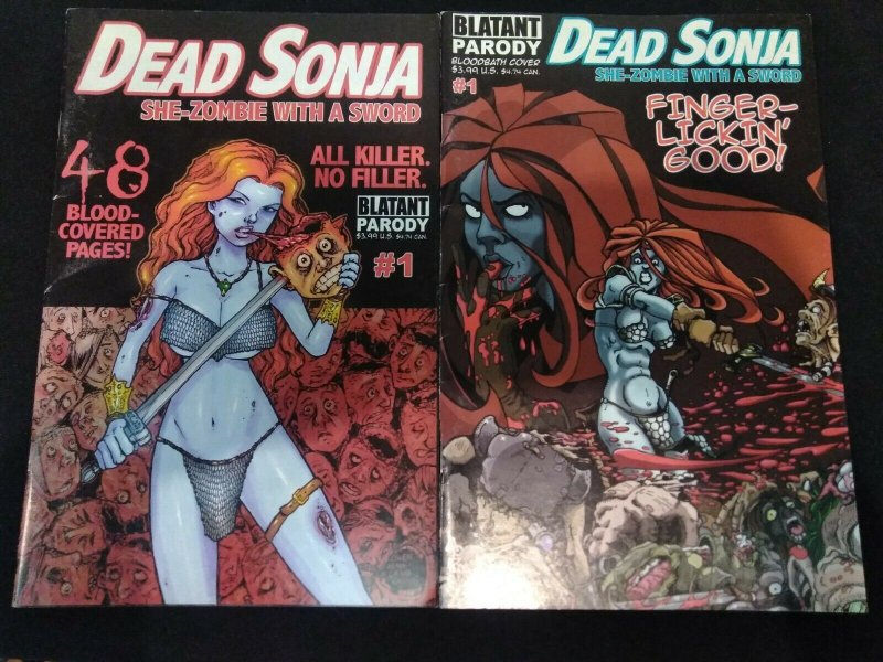 Dead Sonja She-Zombie with a Sword #1 LOT OF 2 Bloodbath & Splat Queen Variants