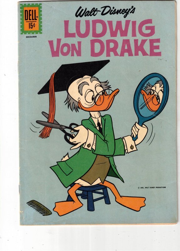 Ludwig Von Drake #1 (1961) Mid-High-Grade FN/VF 1st solo! Scrooge Appearance Wow