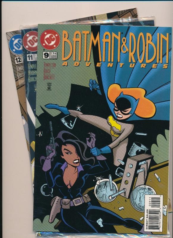 DC Comics BATMAN & ROBIN Adventures  #9, 12, 11 w/Edge Magazine1996  ~VF (HX602)