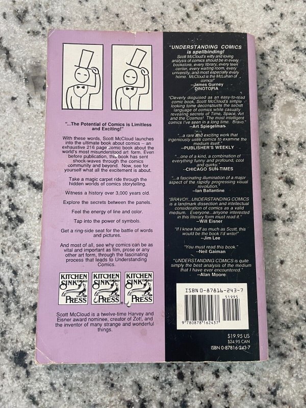 Understanding Comics The Invisible Art Scott McCloud Book Kitchen Sink Pr 14 LP9