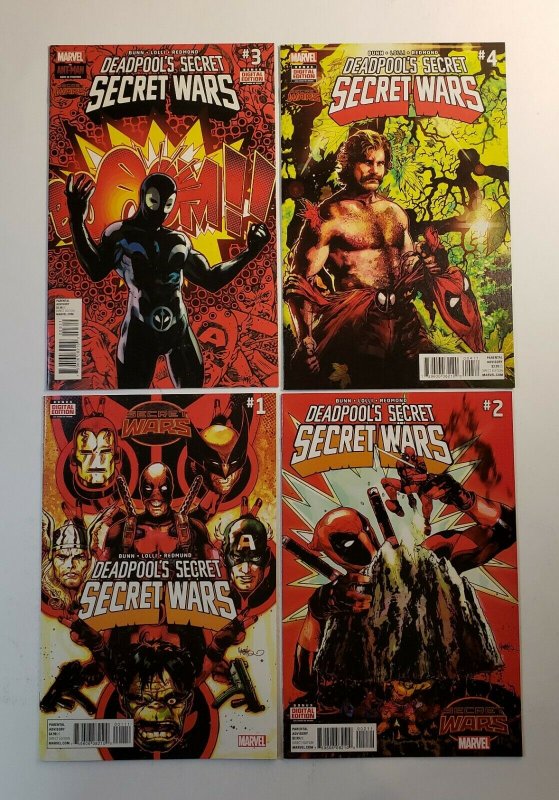 DEADPOOL'S SECRET SECRET WARS #1-4 SET MARVEL COMICS 2015 VF/NM