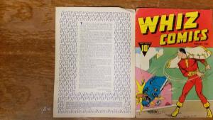 Famous 1st Edition Whiz # 1 Treasury DC Shazam Comics  BW2