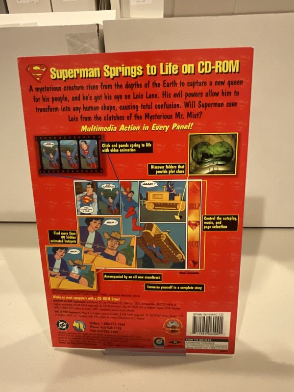 DC CD ROM 4 Book Complete Set 1996 Superman Batman Aquaman Superboy