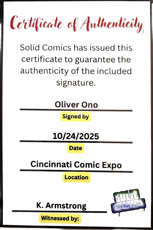 Creepshow #1 Cvr B Ono Variant Signed by Ono w/COA