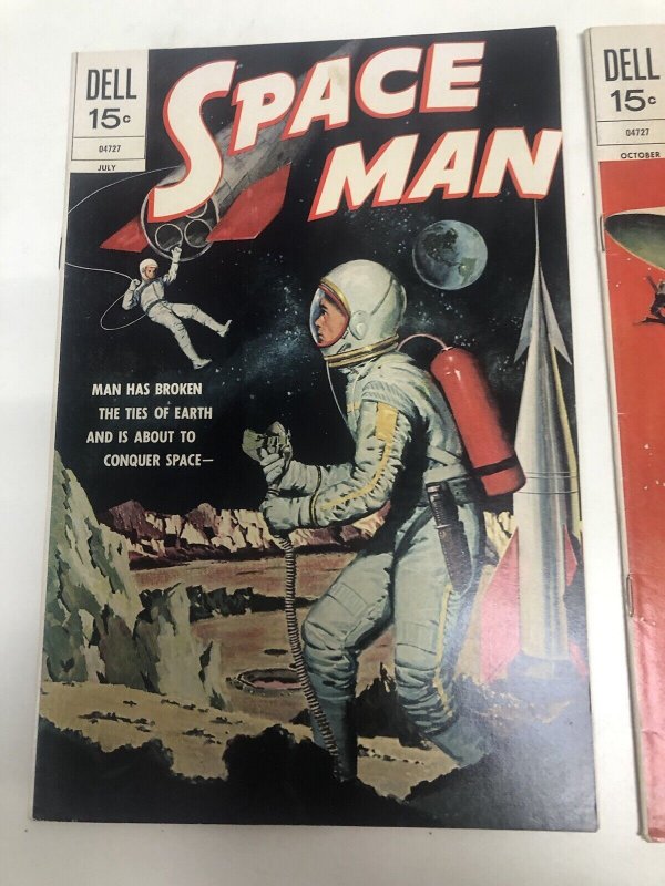 Space Man (1972) Set Issues # 9-10 • Dell Publishing • Conquer Space • Galaxy