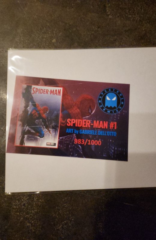 AMAZING SPIDER-MAN 1 GABRIELE DELL OTTO EXCLUSIVE TRADE VARIANT WITH COA LT 1000