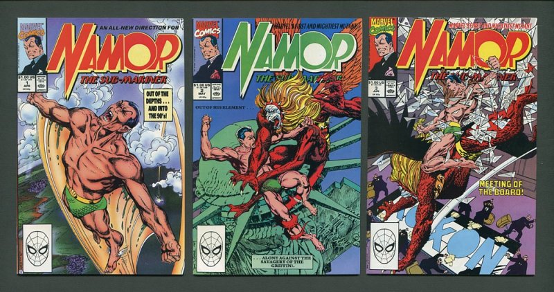 Namor, Sub-Mariner #1  #2  #3 (SET)  /  NM /  June 1990