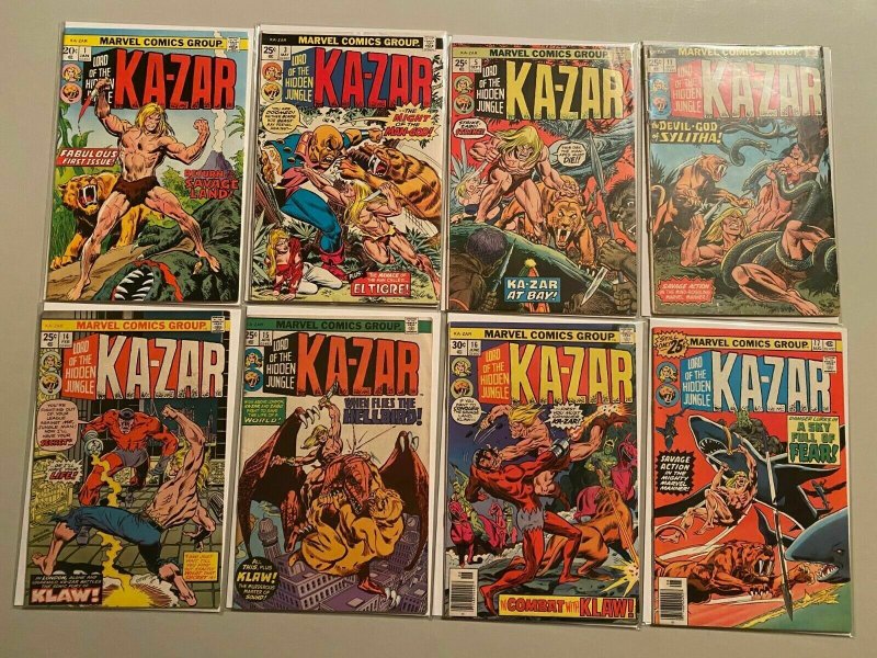 Ka-Zar lot 11 different from #1-20 avg 4.0 VG #1 is 6.0 FN (1974 2nd Series)