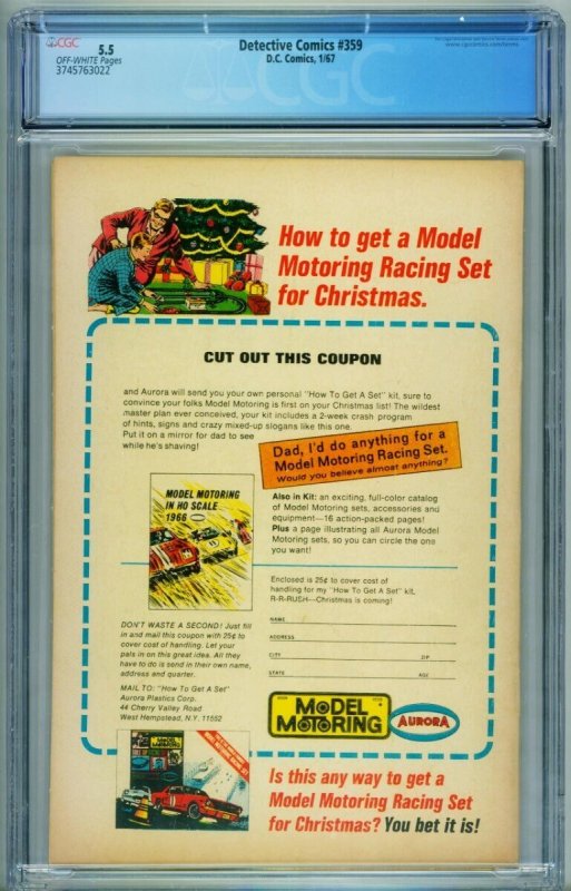 Detective #359 CGC 5.5 First BATGIRL / BARBARA GORDON - 3745763022