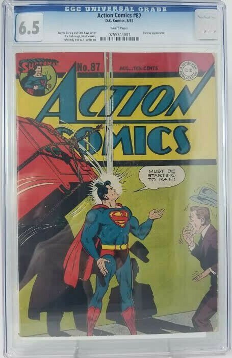 Action Comics #87~1945 DC~CGC 6.5 (F+)~Dummy Appearance