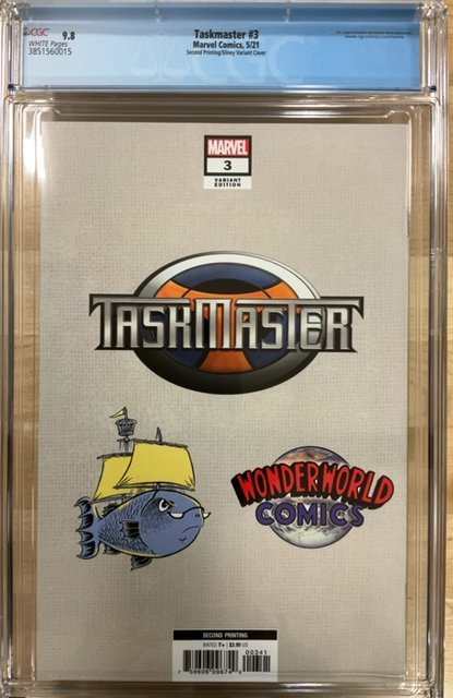 Taskmaster #3 Second Print Cover C (2021) CGC 9.8