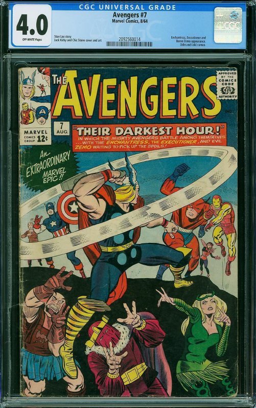 The Avengers #7 (1964) CGC 4.0