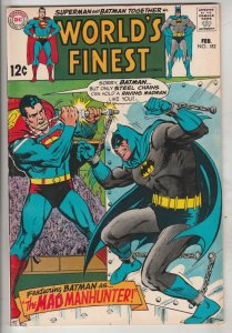 World's Finest #182 (Feb-69) VF High-Grade Superman, Batman