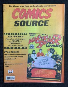1995 March COMICS SOURCE Magazine FN+ 6.5 All Star Comics #3 Cover / DC Horror