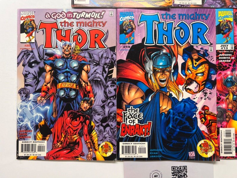 5 Thor Marvel Comic Books # 1 13 19 20 21 Defenders Iron Man Hulk 62 JS42