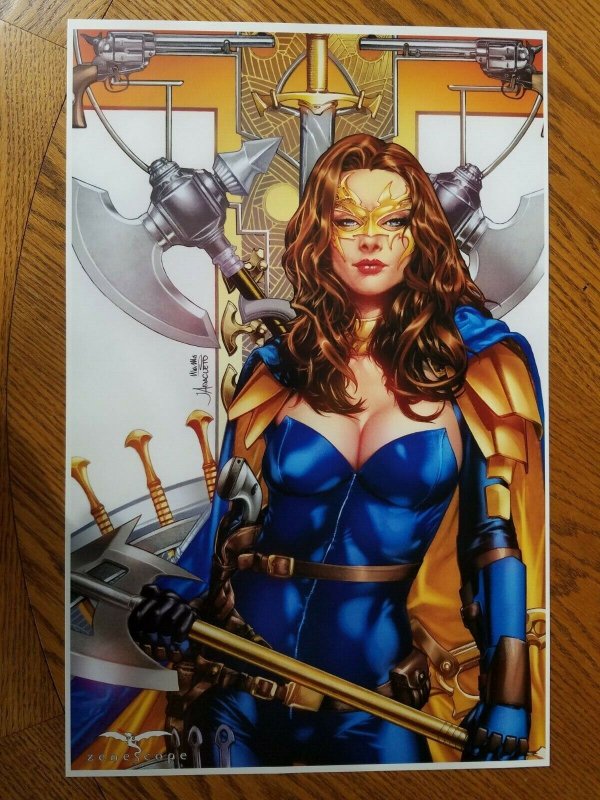 11 x 17 ART PRINT Belle Beast Hunter #5 Cover C Zenescope Anacleto