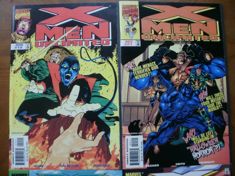 4 Near-Mint Marvel Comic: X-MEN UNLIMITED #19 21 23 25 Nightcrawler Halloween