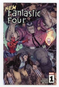 New Fantastic Four  #1 Peter David Spider-Man Hulk 1st Father John Priest NM