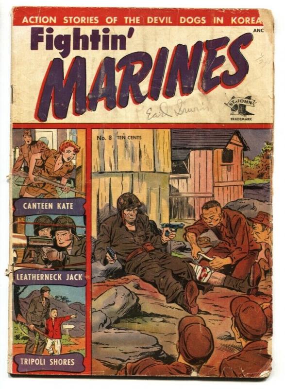 Fightin' Marines #8 Matt Baker Golden-Age 1952-St John-Canteen Kate-G